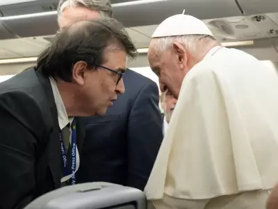El escritor Javier Cercas y el Papa Francisco