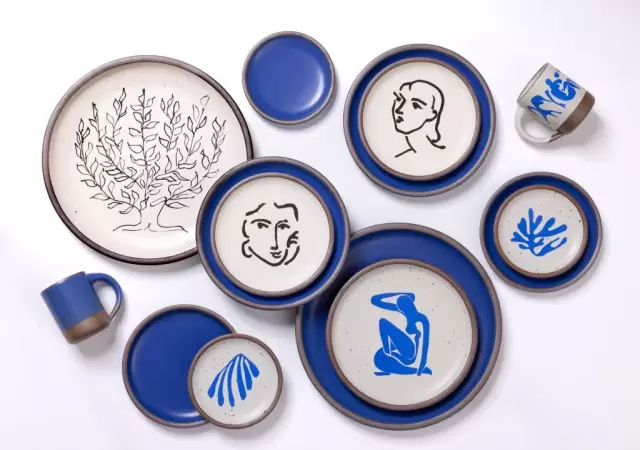 El bisnieto del famoso Henry Matisse y su arte en vajilla.