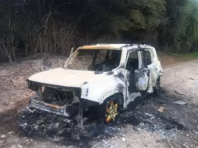 Jeep Renegade calcinado en Jujuy.