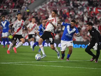 Nacho Fern�ndez marc� el tercero de los goles de River/Fuente: X
