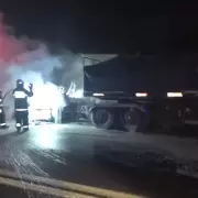 Se incendi� de un cami�n en Potrerillos y provoc� caos en la Ruta 7