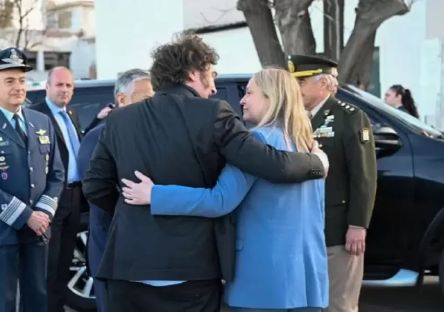 Hebe Casado y Milei.