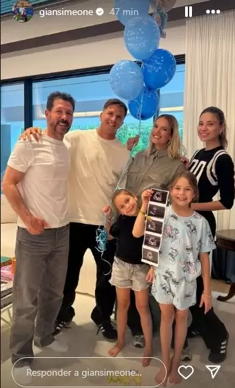 La familia Simeone emocionada por el embarazo de Eva Bargiela/ Fuente: Instagram