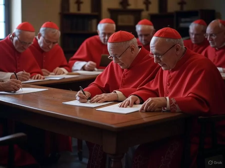 Cardenales rindiendo examen