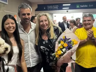 Karina Milei y Mart�n Menem junto a Olmedo y Mar�a Emilia Orozco.