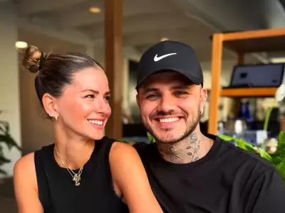 Eugenia Su�rez y Mauro Icardi.