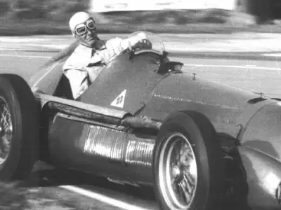 Farina, el ganador de la primera carrera de la F1 de la historia.