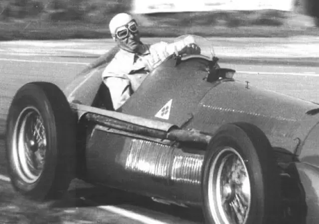 Farina, el ganador de la primera carrera de la F1 de la historia.