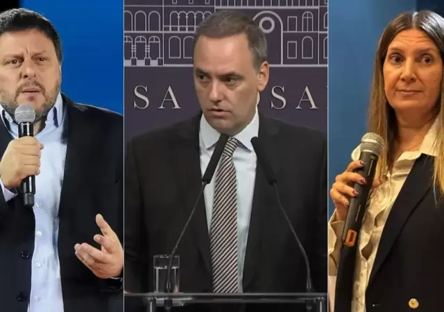 Leandro Santoro, Manuel Adorni y Silvia Lospennato