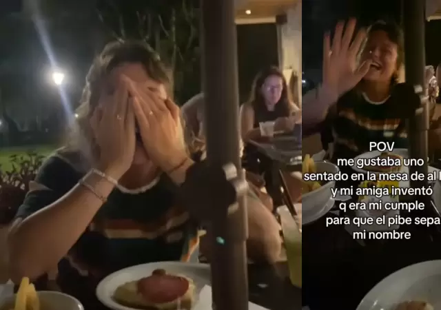 Fue a comer con su amiga y termin� en medio de una canci�n viral.