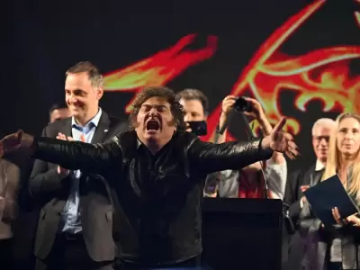 Javier Milei en el cierre de campana de Manuel Adorni.