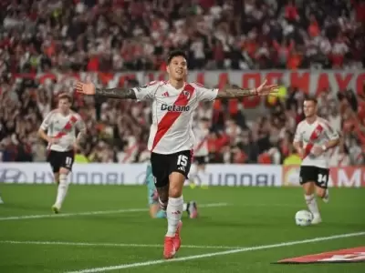 El festejo del Millo que gole� a Independiente del Valle