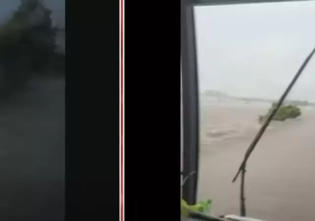 Un colectivo en el viajaban ni�os de entre 9 y 10 a�os de un colegio de Lan�s que volv�an de un viaje de estudios de Rosario. Fuente: X