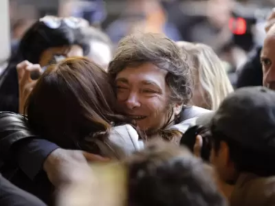 Javier Milei vot� y critic� a Macri. /