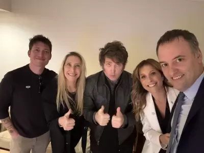 Santiago Caputo, Karina Milei, el presidente Javier Milei y Manuel Adorni/ Fuente: X de Javier Milei