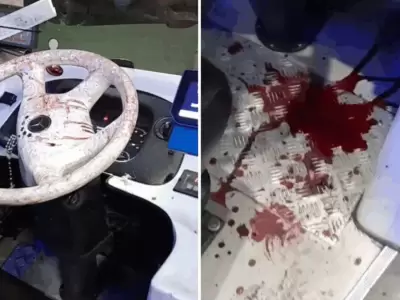 Video impactante: apu�alaron a un chofer en pleno recorrido y todo qued� grabado