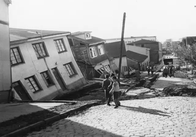 Terremoto en Valdivia en 1960.