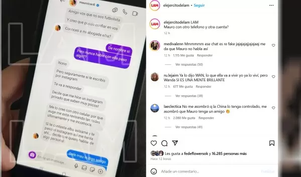 Las capturas de las conversaciones.