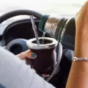 Prohibido tomar mate al volante en Mendoza: la multa puede ser car�sima