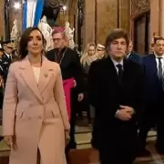 Tedeum en la Catedral: gestos tensos entre Javier Milei, Jorge Macri y Victoria Villarruel