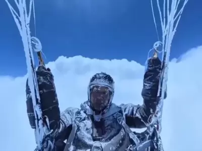 Un parapentista se salv� de milagro.