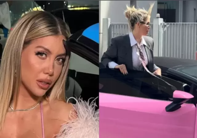 Wanda Nara en los tribunales de Mil�n, Italia.