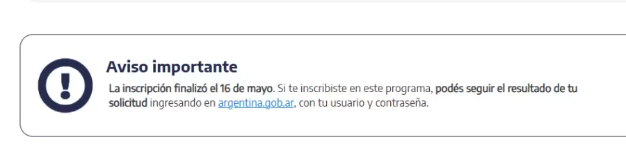 El comunicado que se public� en la p�gina oficial de ANSES