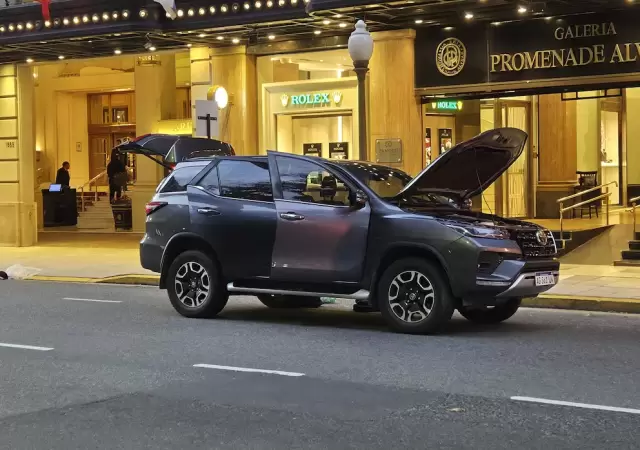 La camioneta del detenido