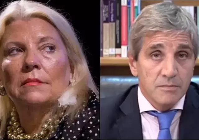 Elisa Carri� y Luis Caputo.