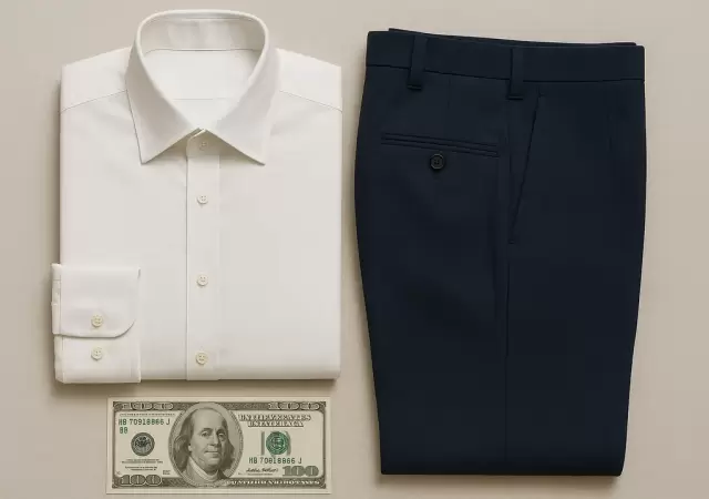 Camisa y pantal�n por 100 d�lares.