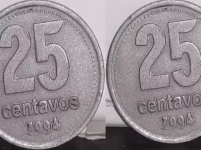 �Ten�s una moneda de 25 centavos del 94? Pod�s tener un tesoro sin saberlo