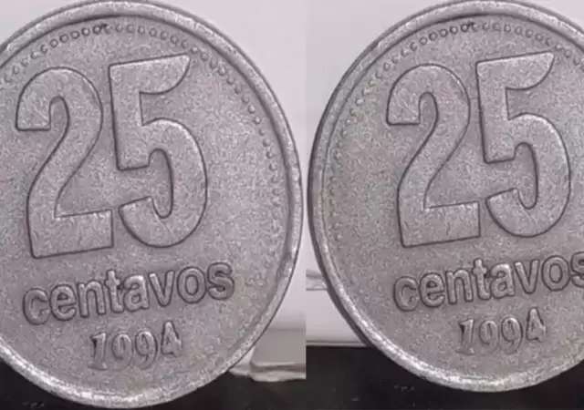 �Ten�s una moneda de 25 centavos del 94? Pod�s tener un tesoro sin saberlo