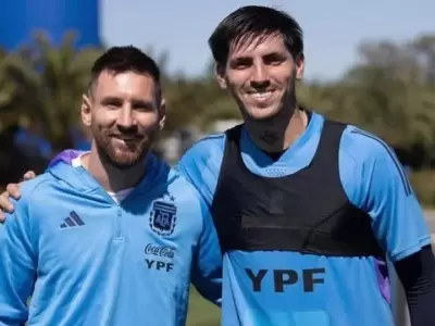Leo Messi junto a Kevin Lom�naco hace unos a�os