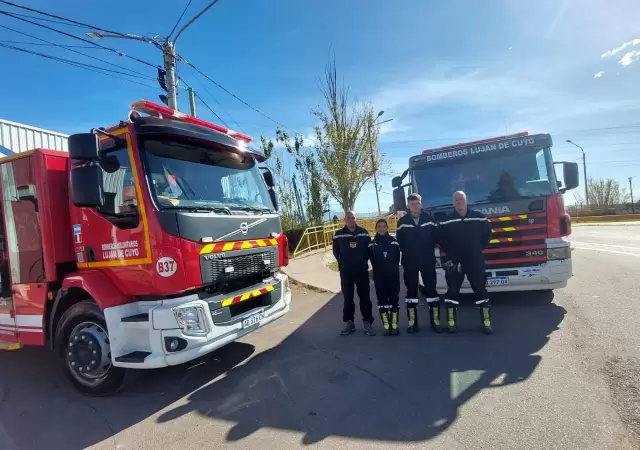 Los bomberos voluntarios de Lujn de Cuyo.