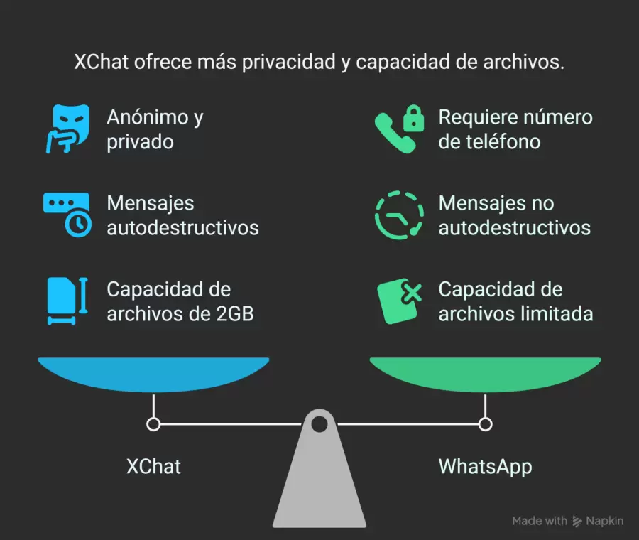 XChat vs. WhatsApp: diferencias claves.