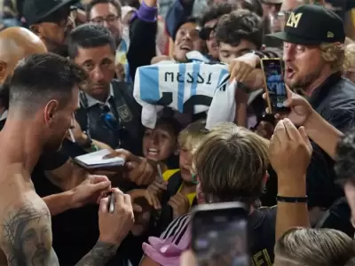 Lionel Messi y Owen Wilson