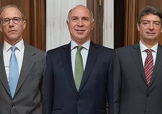 Rosenkrantz, Lorenzetti y Rosatti, los tres jueces de la Corte Suprema.
