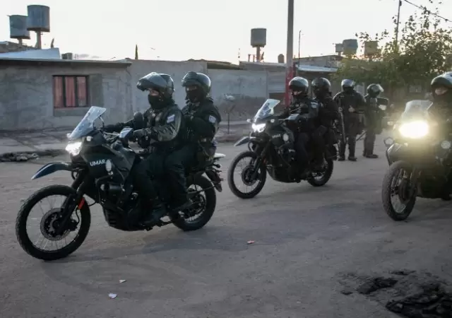 Operativo de la polic�a de Mendoza en Las Heras
