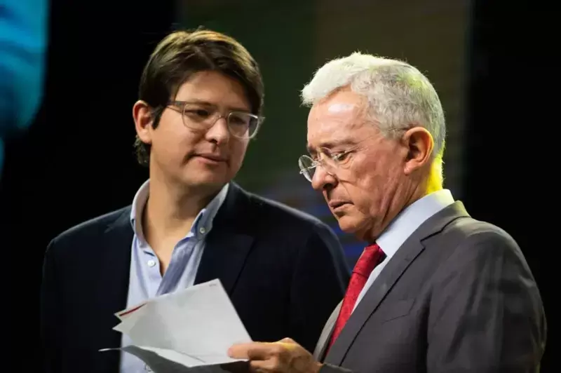Miguel Uribe con el ex presidente Ávaro Uribe