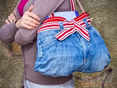 Con un jean viejo pod�s hacer un elegante bolso