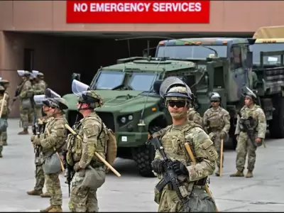 Los uniformados de la Guardia Nacional est�n custodiando edificios federales y ofreciendo protecci�n a los agentes de migraciones.