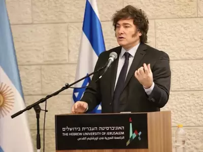 Milei en la Unviersidad Hebrea de Jerusalen. (Foto: Presidencia de la Naci�n)