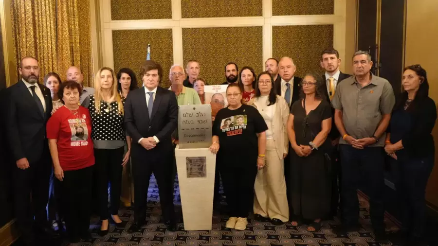 Milei pidi� por la liberaci�n de los rehenes en manos de Hamas. (Foto: Presidencia de la Naci�n)