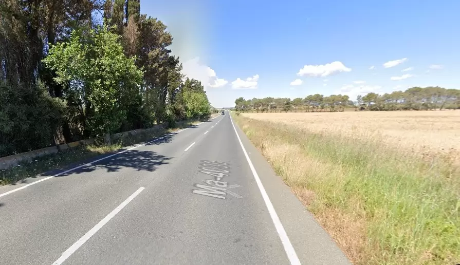 Un tramo de la carretera M-4030, que une las localidades de Sant Lloren� des Cardassar y Son Servera, en Mallorca.