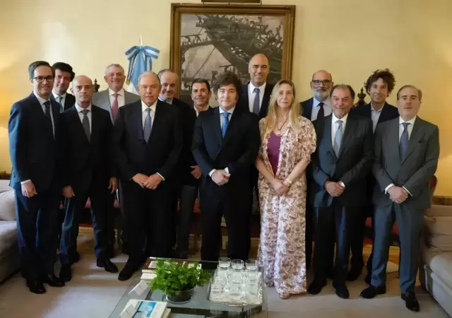 Milei con empresarios en Espa�a
