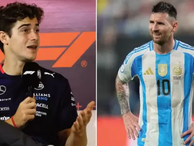 Colapinto le mand� un regalo a Messi.