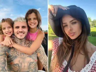 Icardi, las ni�as, y la China Su�rez.