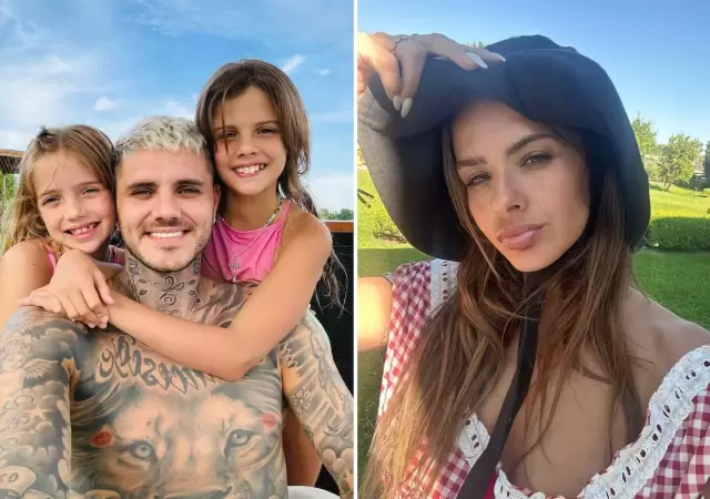 Icardi, las ni�as, y la China Su�rez.