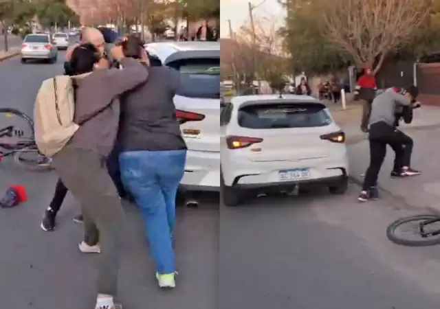Violenta pelea callejera en San Luis.