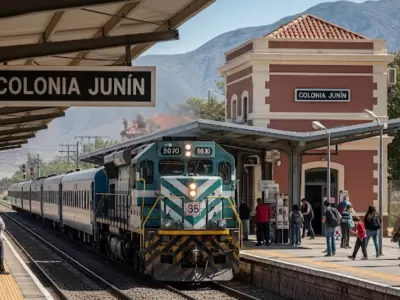 Estaci�n ferroviaria de La Colonia, Jun�n.